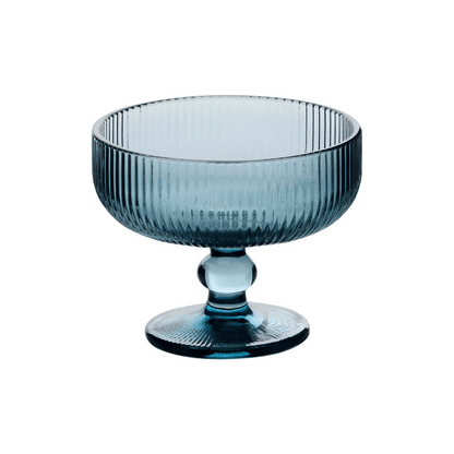 Alpha 55 Bleu Coupe à glace striée EMA – Élégante & pratique