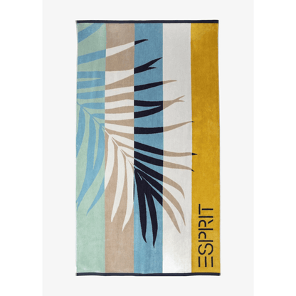Alpha 55 bleu Drap plage feuille tropical absorbant été