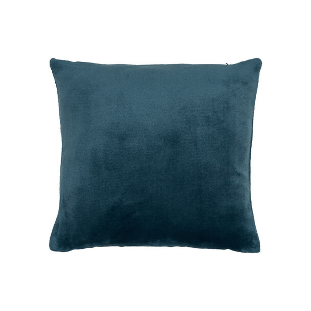 Alpha 55 Bleu Egéen Coussin Flanelle Ollis 38 x 38 cm en Polyester