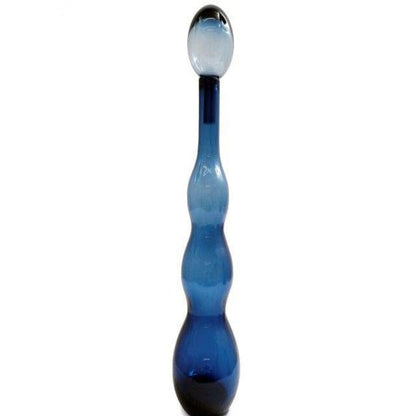 Alpha 55 Bleu / Moyen Vase ronde en verre avec couvercle