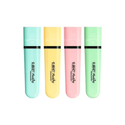Alpha 55 Blister 4 Surligneurs BIC Marking Flat Pastel