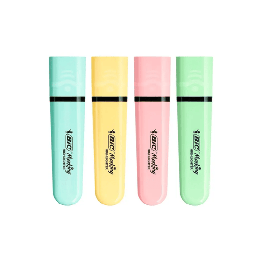 Alpha 55 Blister 4 Surligneurs BIC Marking Flat Pastel