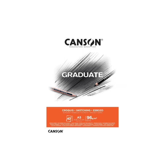 Alpha 55 Bloc dessin canson graduate croquis 40 feuilles A5