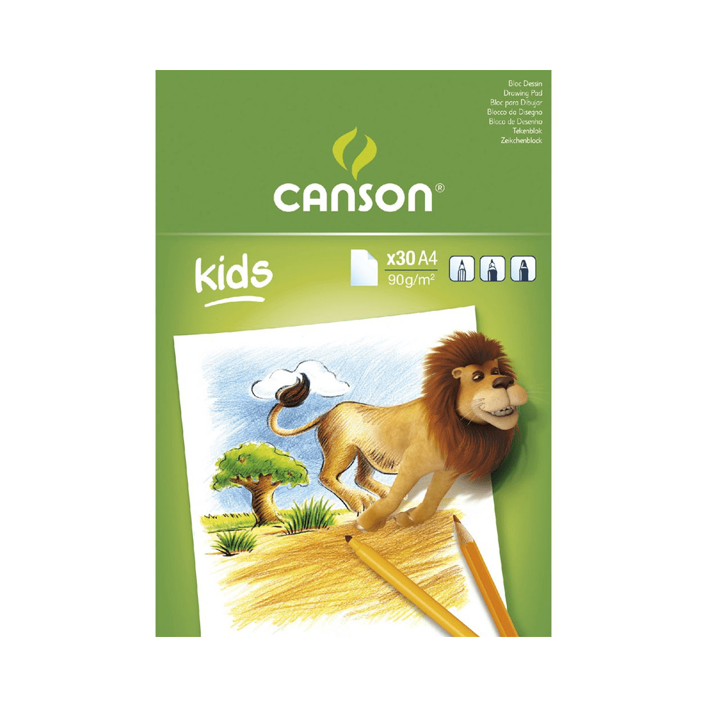 Alpha 55 Bloc dessin canson kids 30 feuilles A4
