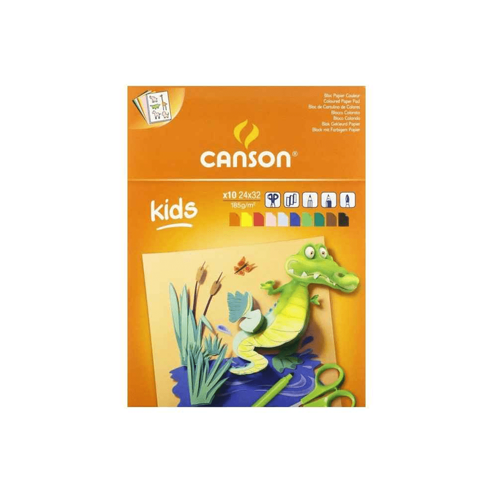 Alpha 55 Bloc dessin canson kids creation couleur 10 feuilles