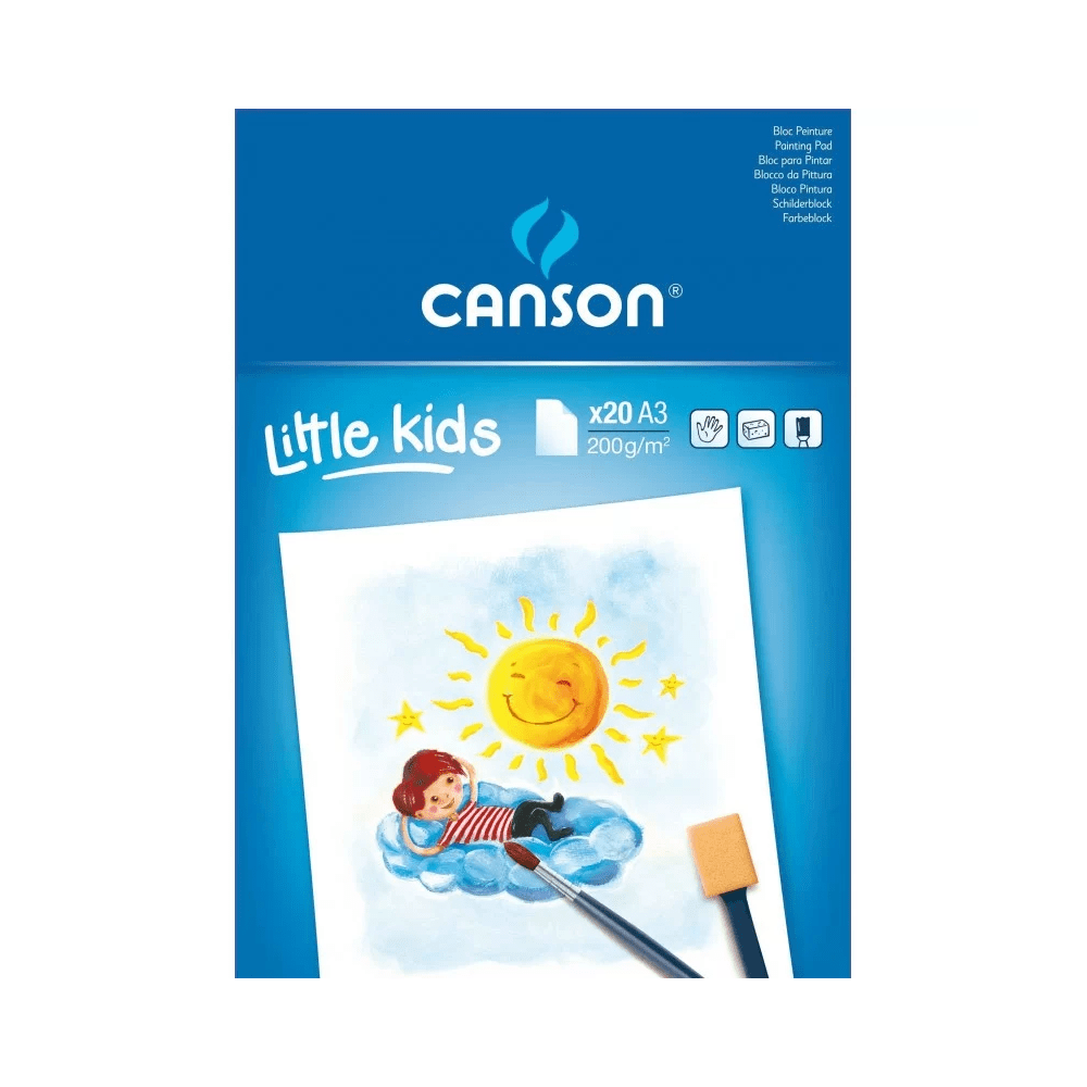 Alpha 55 Bloc dessin canson kids peinture 20 feuilles A3