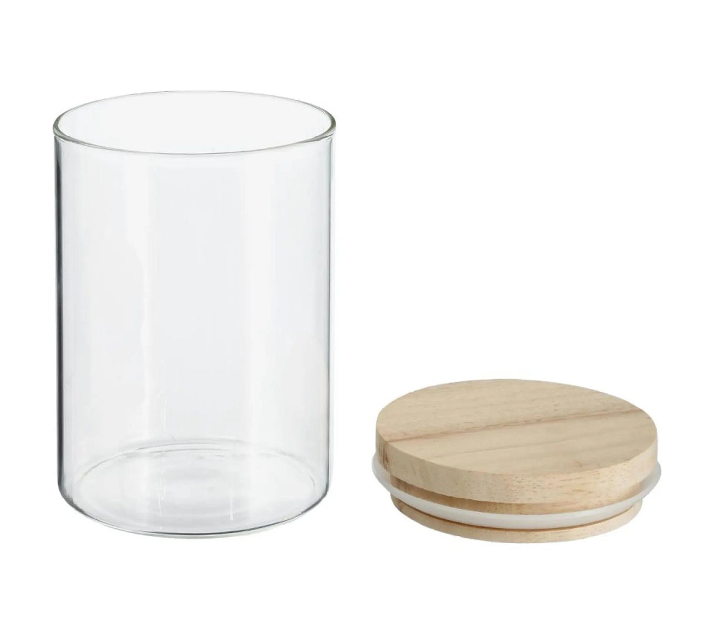 Alpha 55 Bocal hermétique verre avec couvercle en bois 600 ml