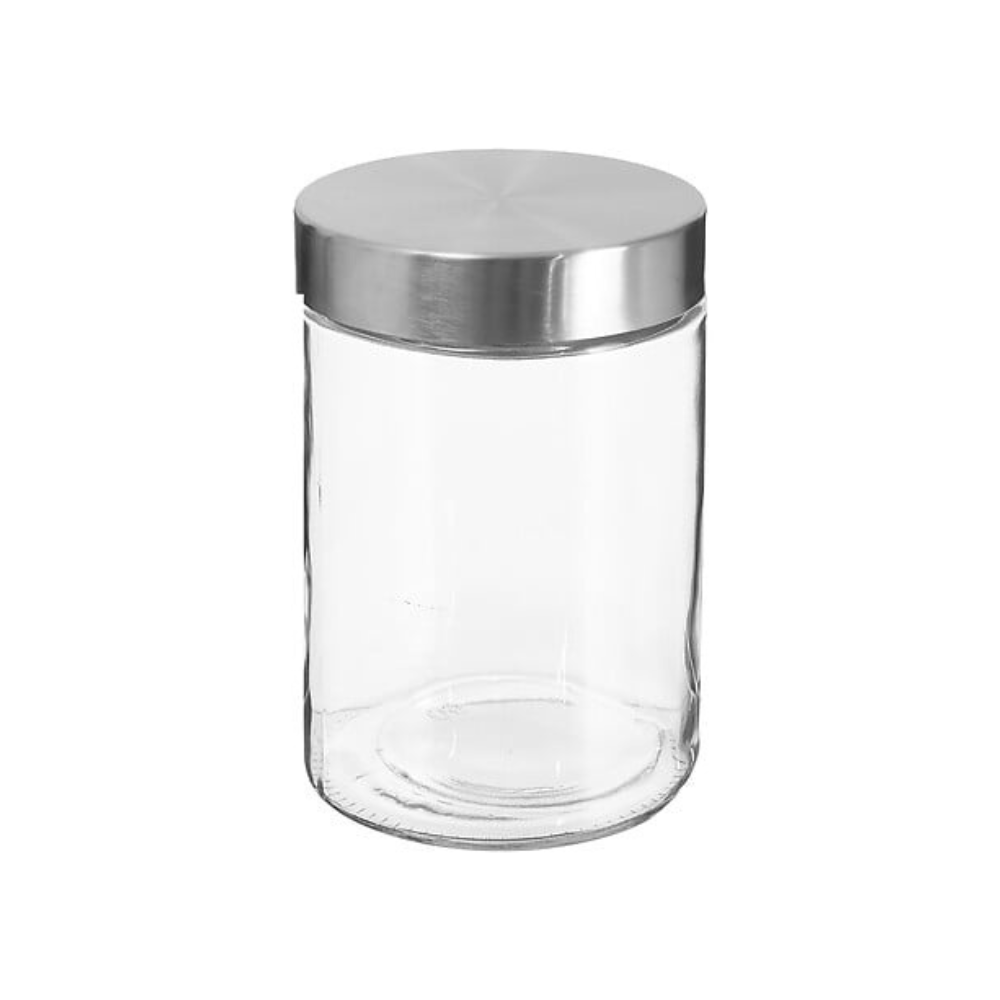 Alpha 55 Bocal Nixo 1,2 L en Verre & Inox – Rangement Cuisine