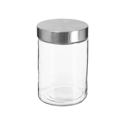 Alpha 55 Bocal Nixo 1,2 L en Verre & Inox – Rangement Cuisine