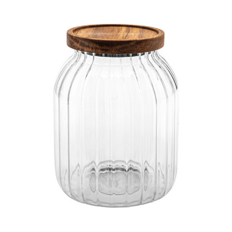 Alpha 55 Bocal Verre avec Couvercle Acacia Harmony 2L
