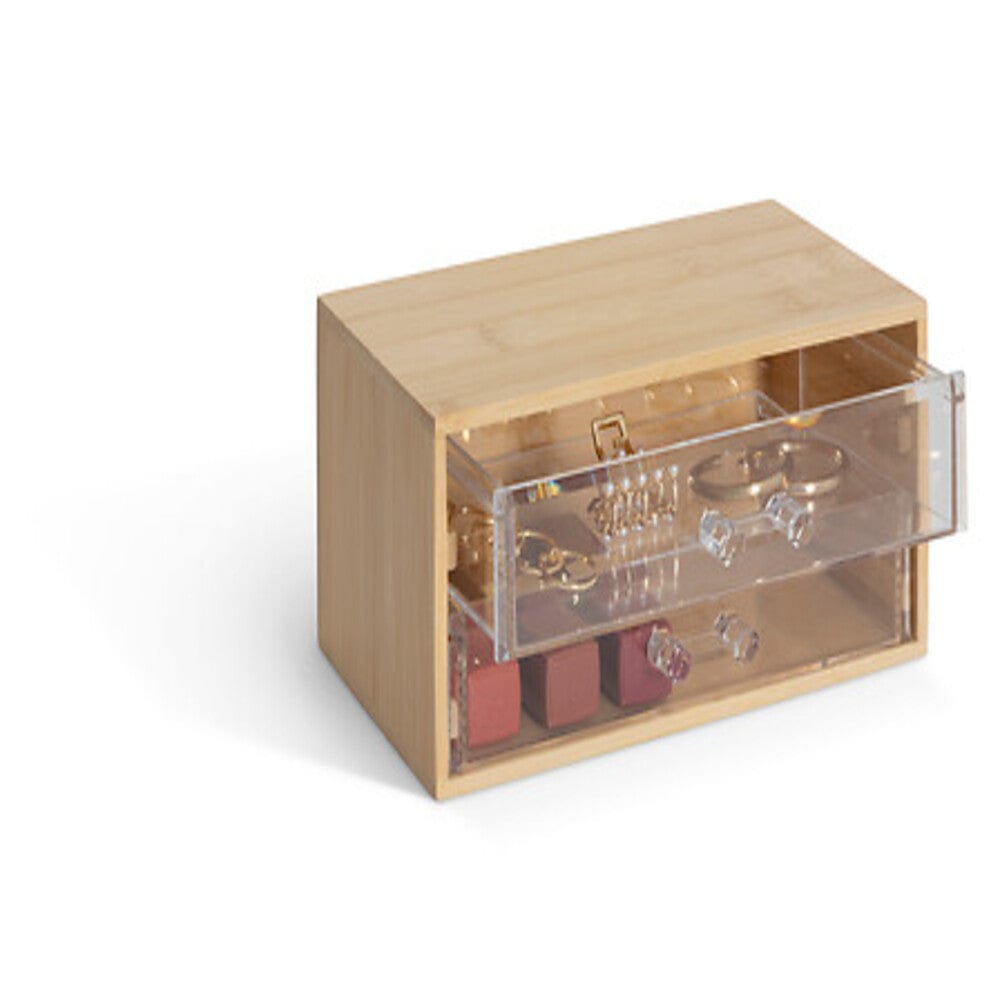 Alpha 55 Boîte à bijoux 2 tiroirs "Selena" en bambou