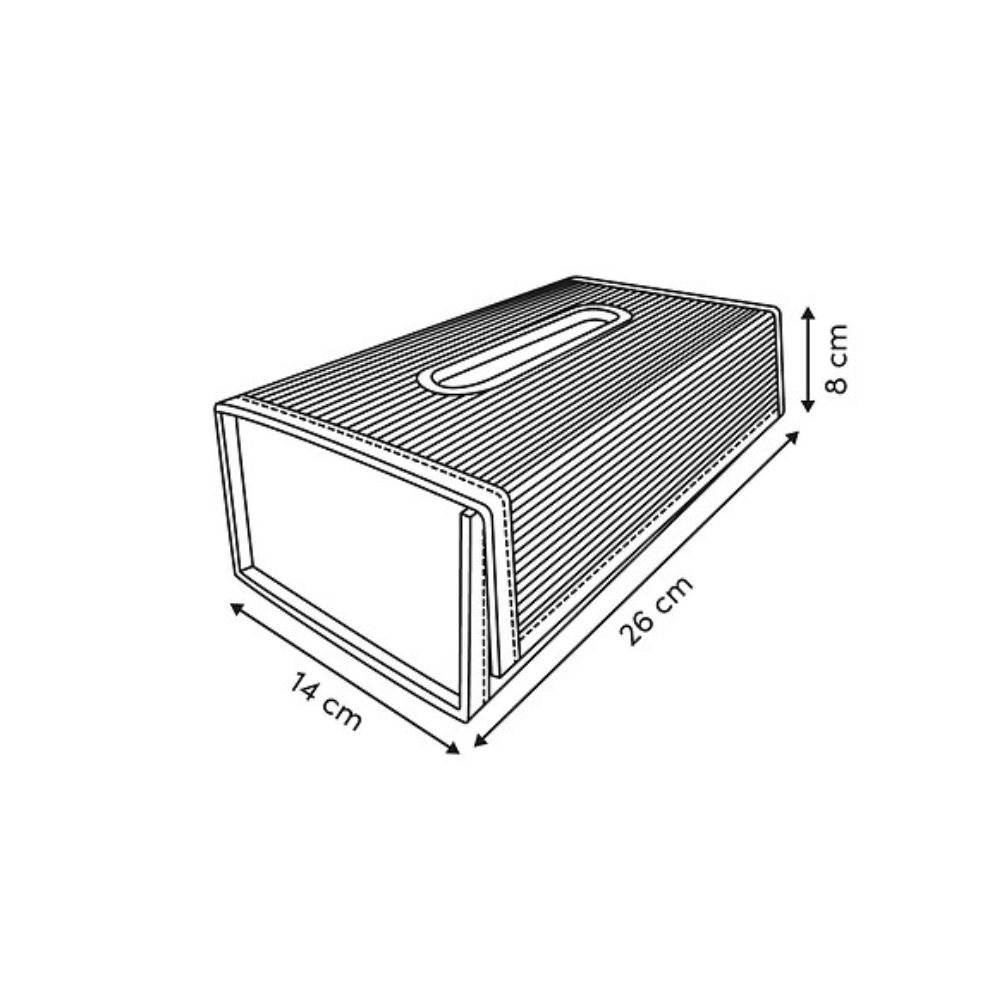 Alpha 55 Boîte à Mouchoirs Stemy 26 x 8 x 14 cm Blanche