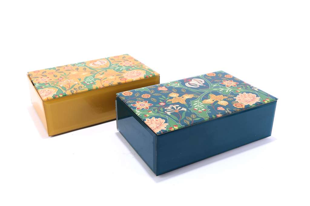 Boite bijoux "sussex" 20x13 cm,2 couleurs assortis