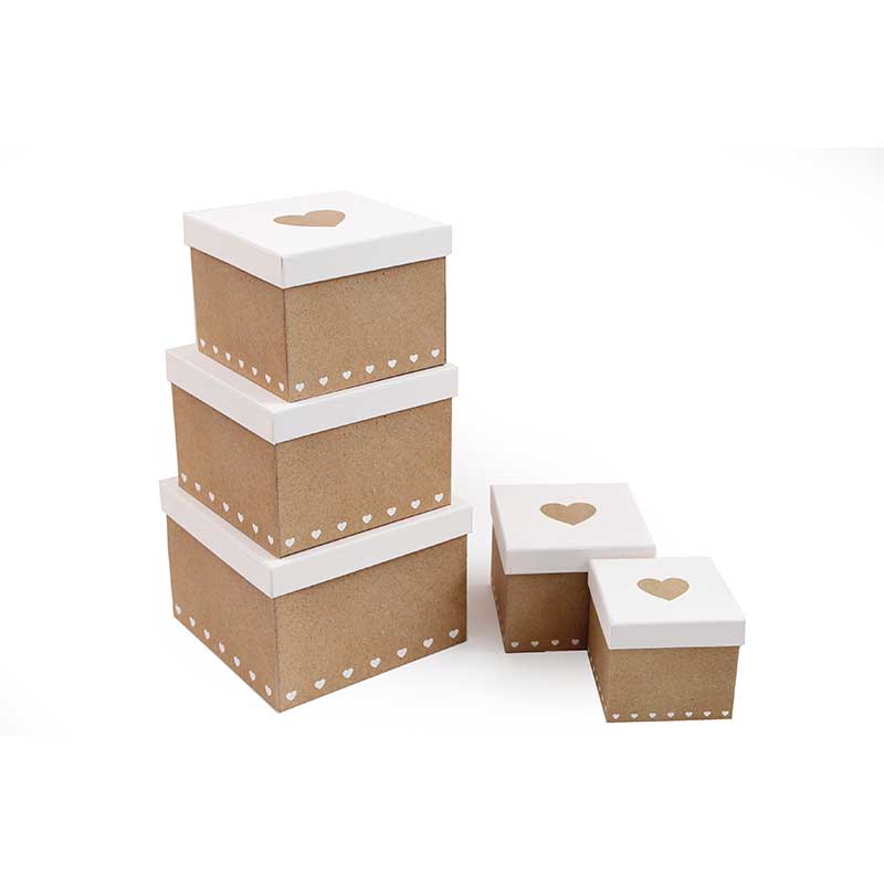 Alpha 55 Boîte cadeau motif cœur en papier