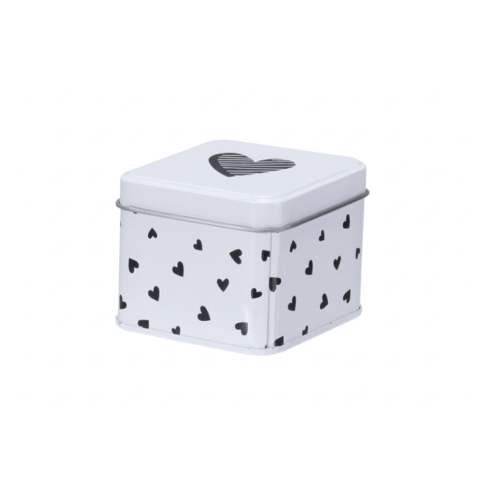 Alpha 55 Boîte de rangement en métal pois nœud cœur décorative