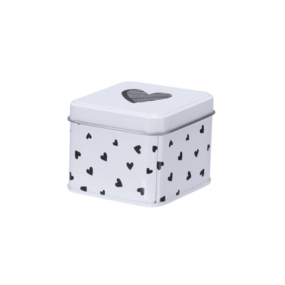 Alpha 55 Boîte de rangement en métal pois nœud cœur décorative