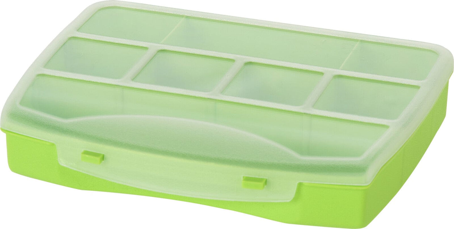 Alpha 55 Boite de rangement en plastique 8 compartiment 19x16 cm, 4 couleurs assortis