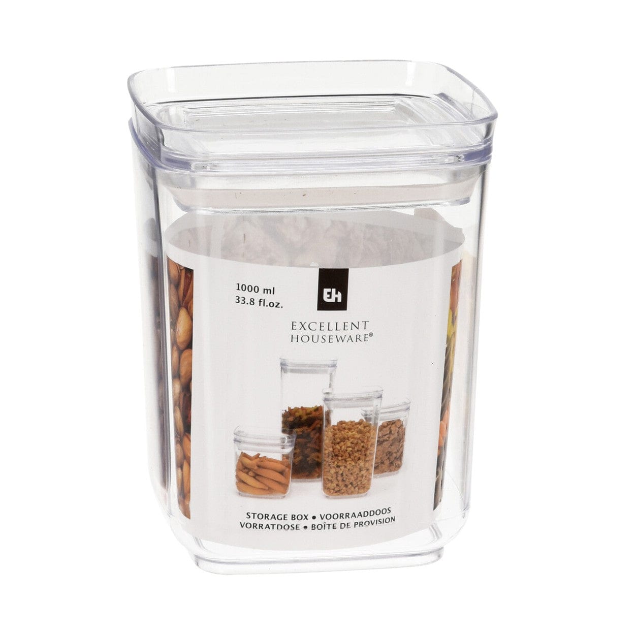 Boite hermétique plastique 1000ml 13x11 cm