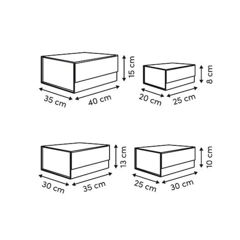 Alpha 55 Boîte Magnetbox Gardenia rangement décoratif