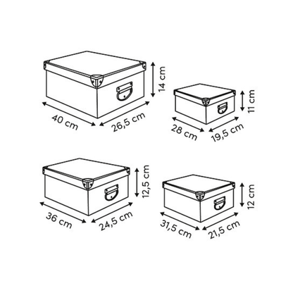 Alpha 55 Boîtes Box Fruity en carton déco rangement