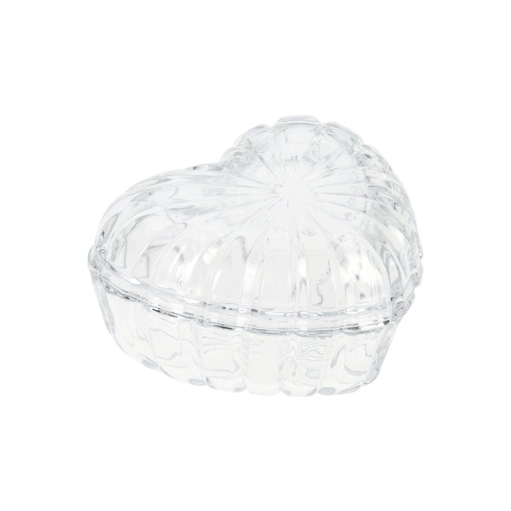 Alpha 55 Bonbonnière en verre cœur – Rangement déco élégant