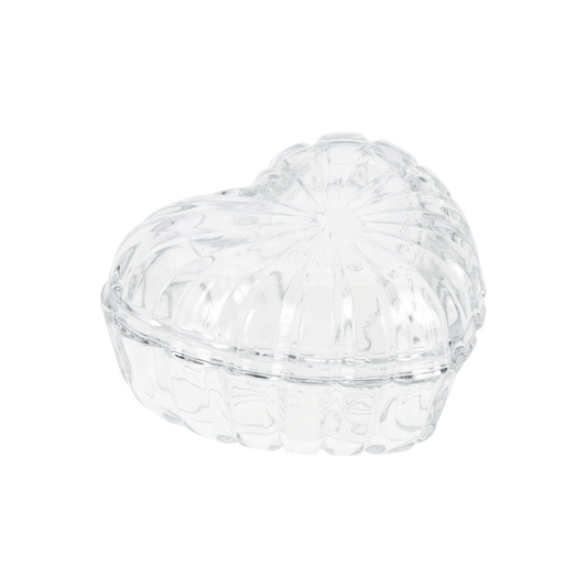 Alpha 55 Bonbonnière en verre cœur – Rangement déco élégant