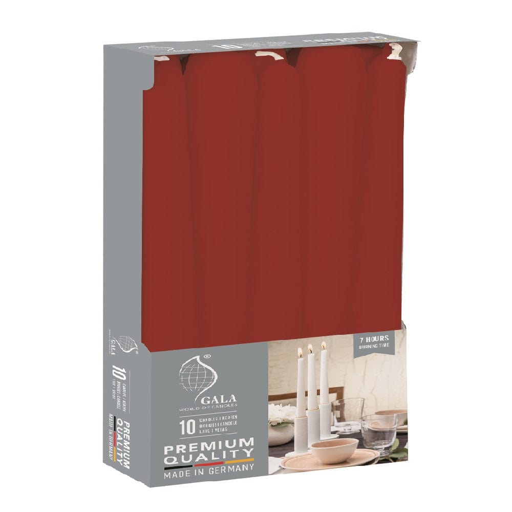 Alpha 55 Bordeaux Lot de 10 bougies flambeau