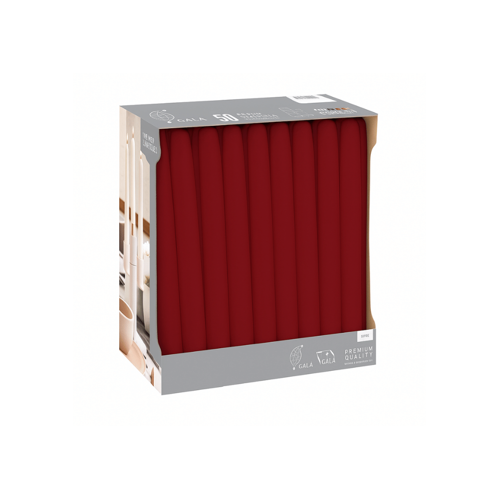 Alpha 55 Bordeaux Lot de 50 bougies flambeau