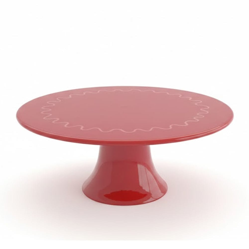 Alpha 55 Bordeaux Plat à Gâteau sur Pied Bicolore – Design & Chic
