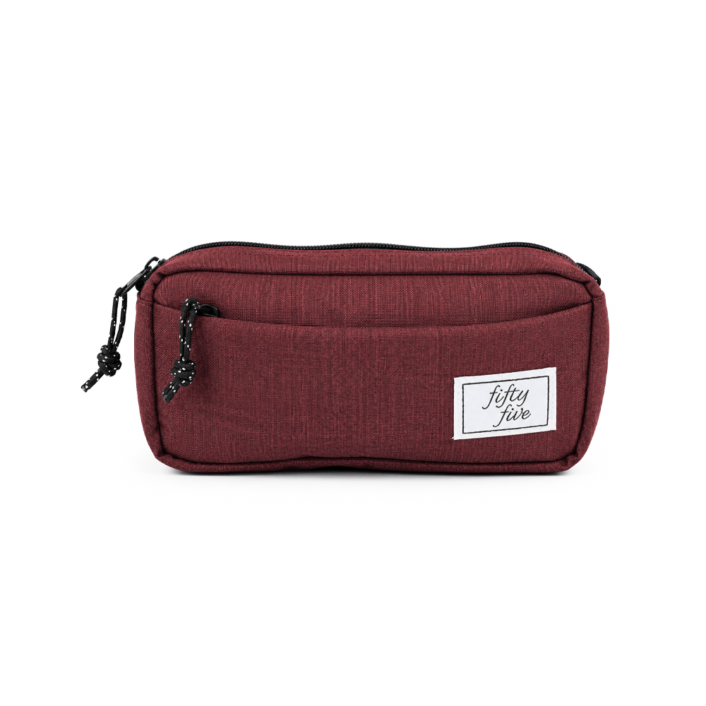 Alpha 55 Bordeaux Trousse 2 Compartiments Chiné