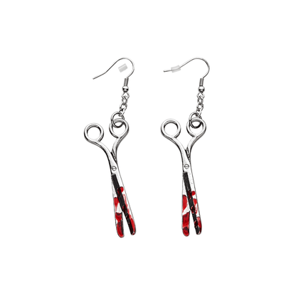 Alpha 55 boucles d'oreilles Boucles d'oreilles ciseaux ensanglantés