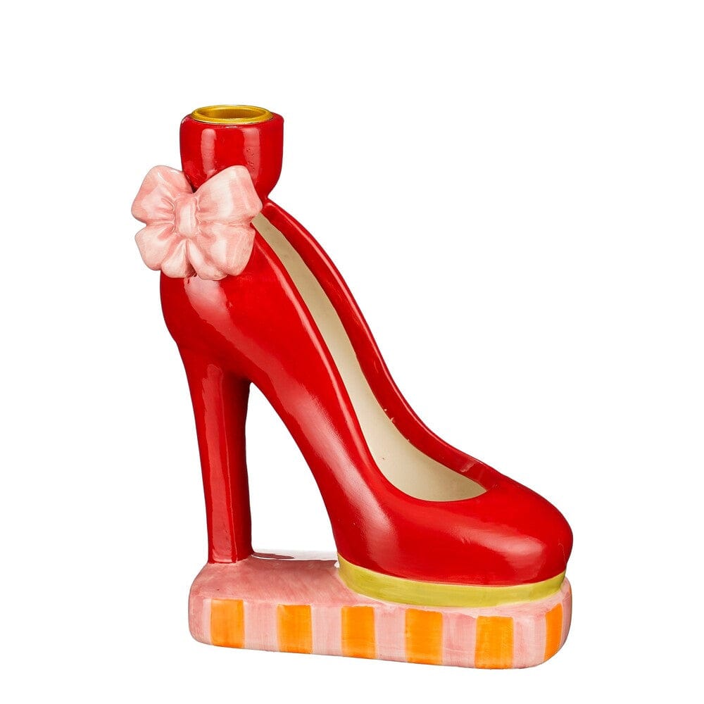 Alpha 55 Bougeoir Chaussure en Céramique Rouge – Déco Originale