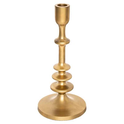 Bougeoir en Métal doré H 26 cm