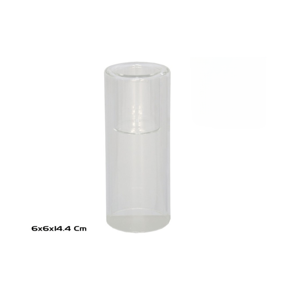 Alpha 55 Bougeoir en verre Lucy élégant et décoratif