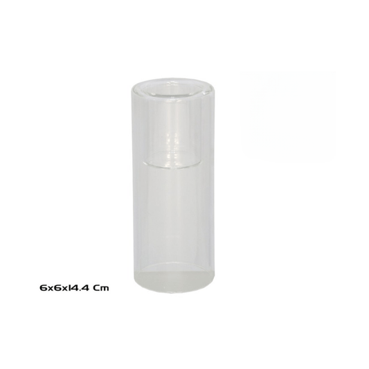 Alpha 55 Bougeoir en verre Lucy élégant et décoratif