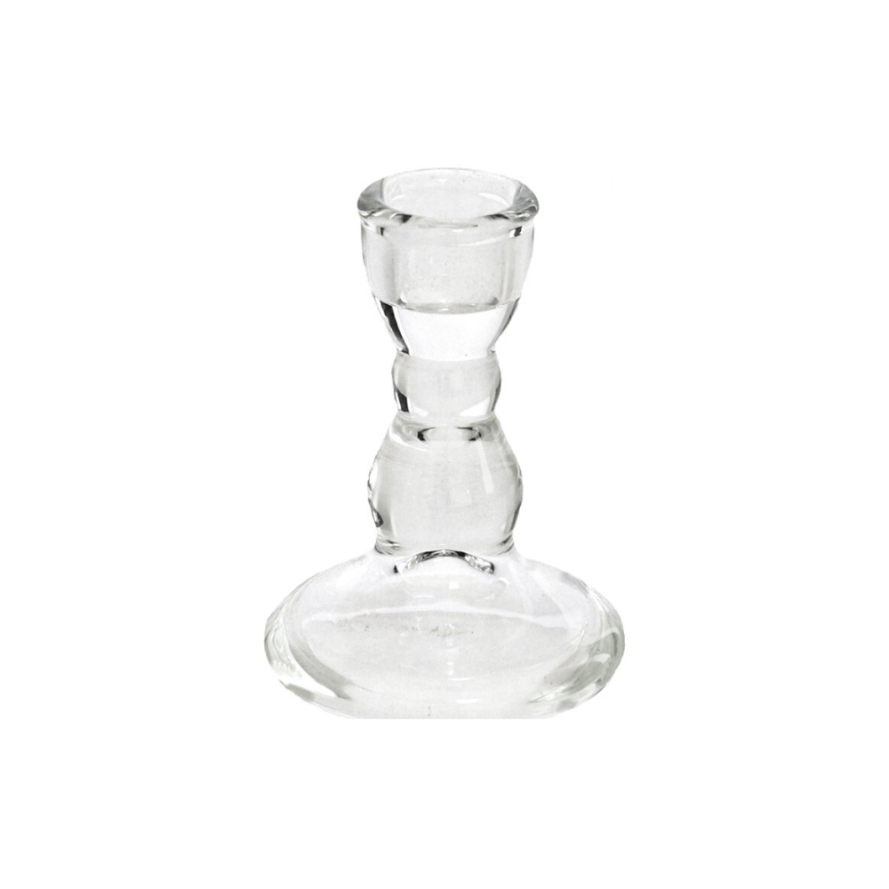 Alpha 55 Bougeoir en verre - Transparent