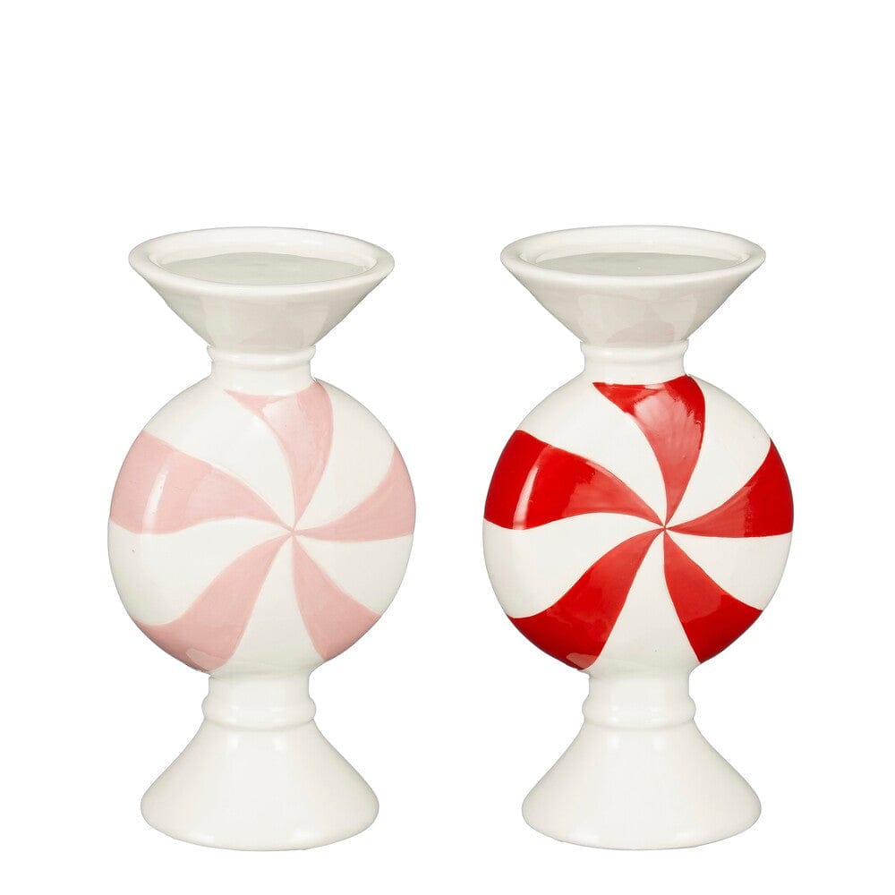 Alpha 55 Bougeoir Sucre d’Orge – Déco Noël Gourmande