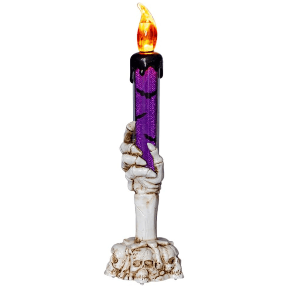 Alpha 55 Bougie LED Halloween Tête de Mort – Lumière Chaude