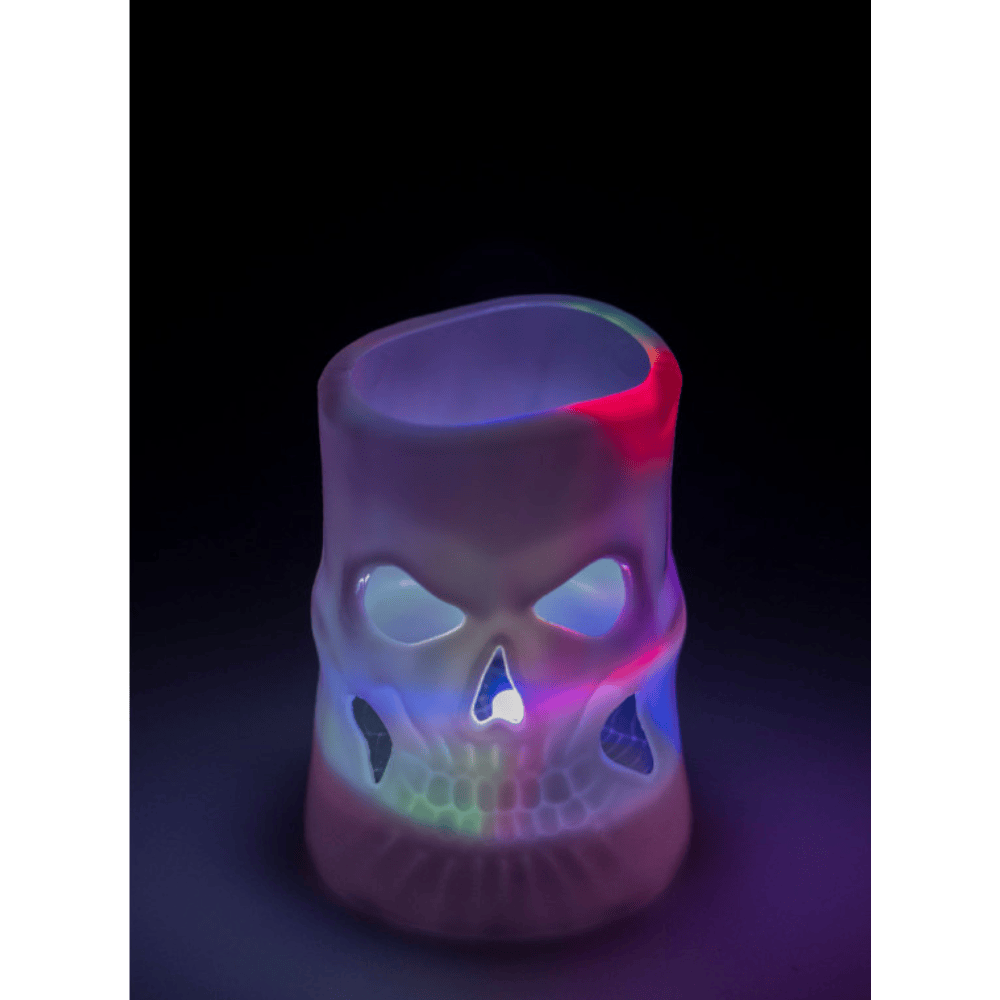 Alpha 55 Bougie LED Photophore Crâne 7,5 cm – Halloween