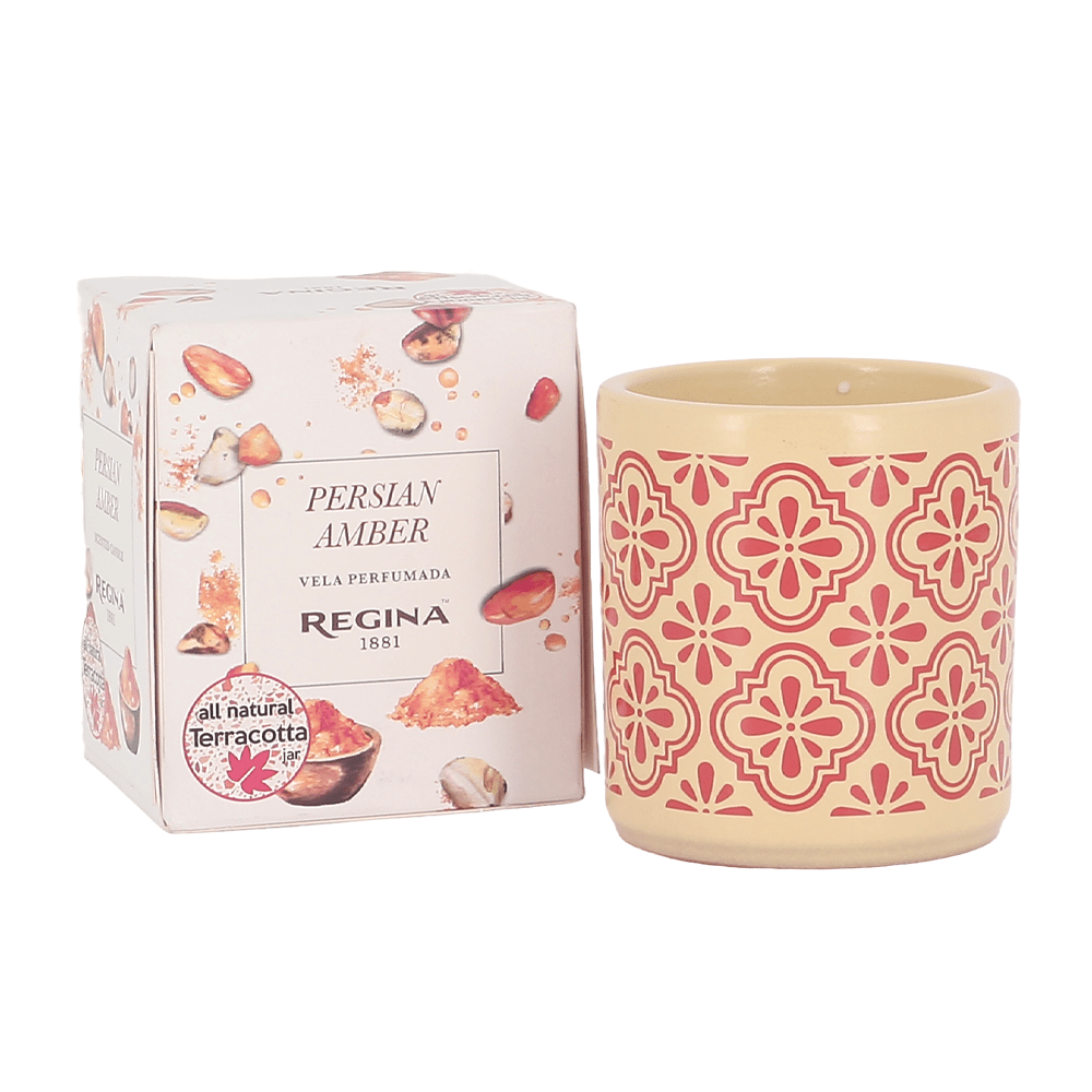 Bougie parfumée 130g terre cuite "Ambre"