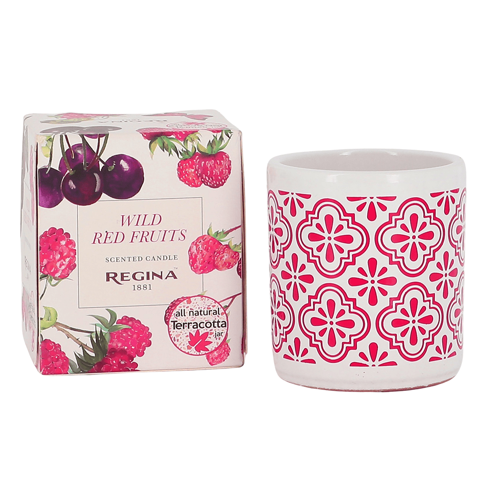 Bougie parfumée 130g terre cuite "Fruits rouges"