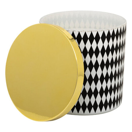 Alpha 55 Bougie Parfumée 260g – Verre Noir & Blanc Losanges