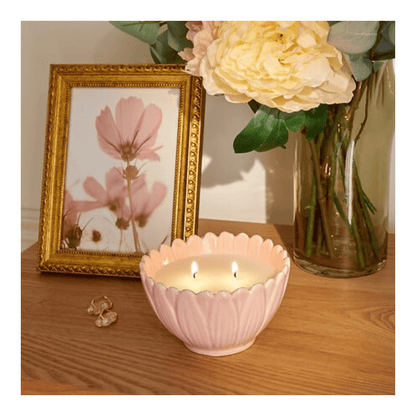 Alpha 55 Bougie Parfumée Fleur de Rose 200 g en pot Céramique