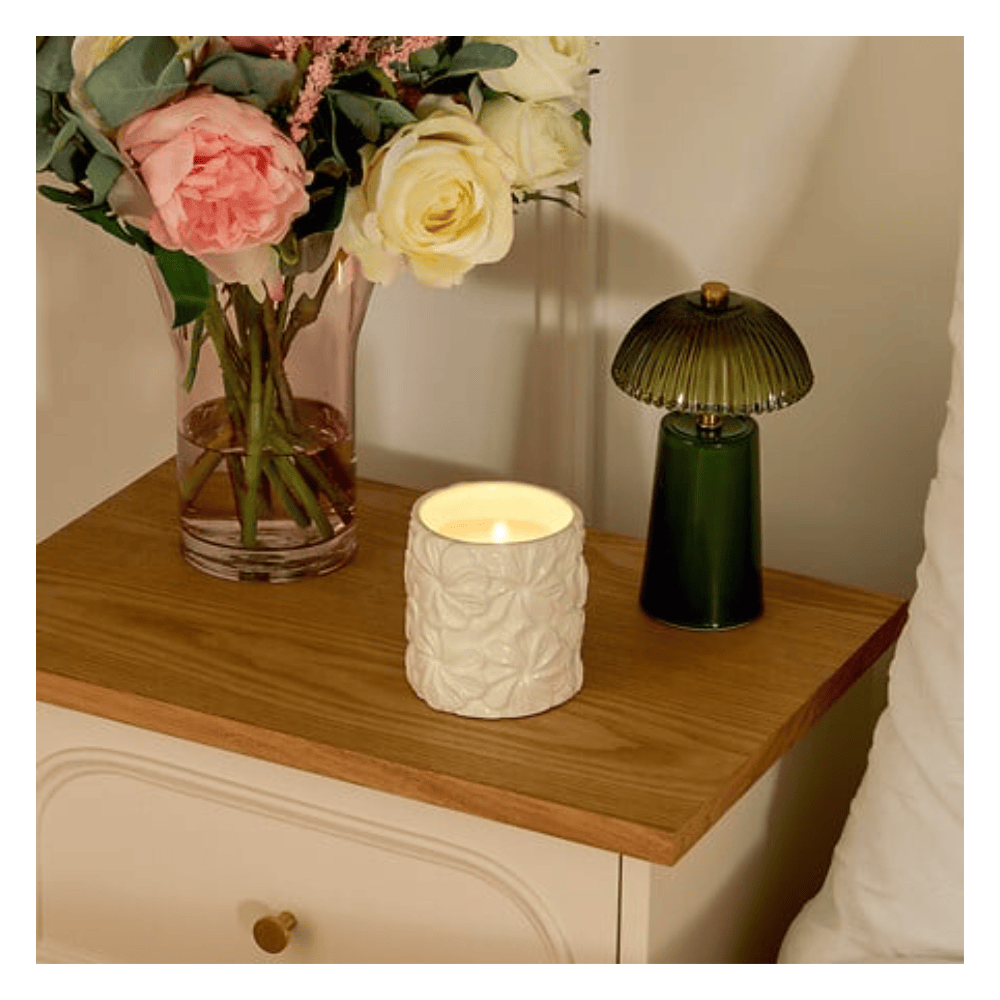 Alpha 55 Bougie Parfumée Fleur de Rose 270 g en pot Céramique