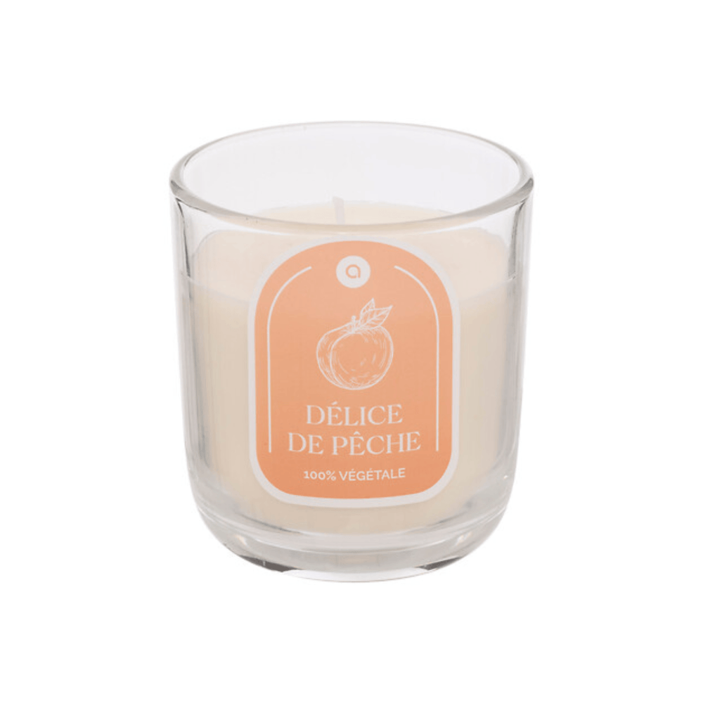 Alpha 55 Bougie Parfumée Floa Pêche en Pot de Verre