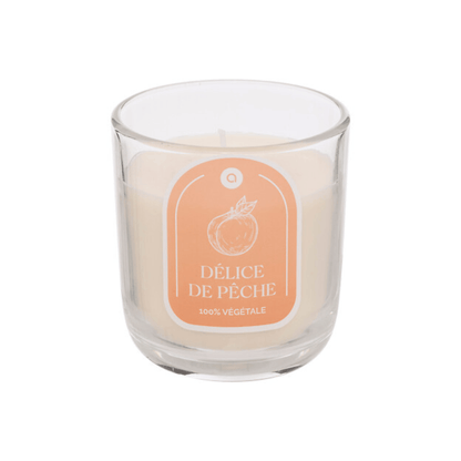 Alpha 55 Bougie Parfumée Floa Pêche en Pot de Verre