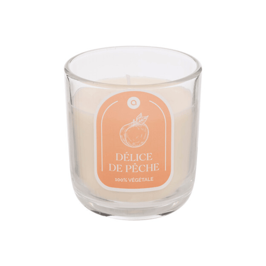 Alpha 55 Bougie Parfumée Floa Pêche en Pot de Verre