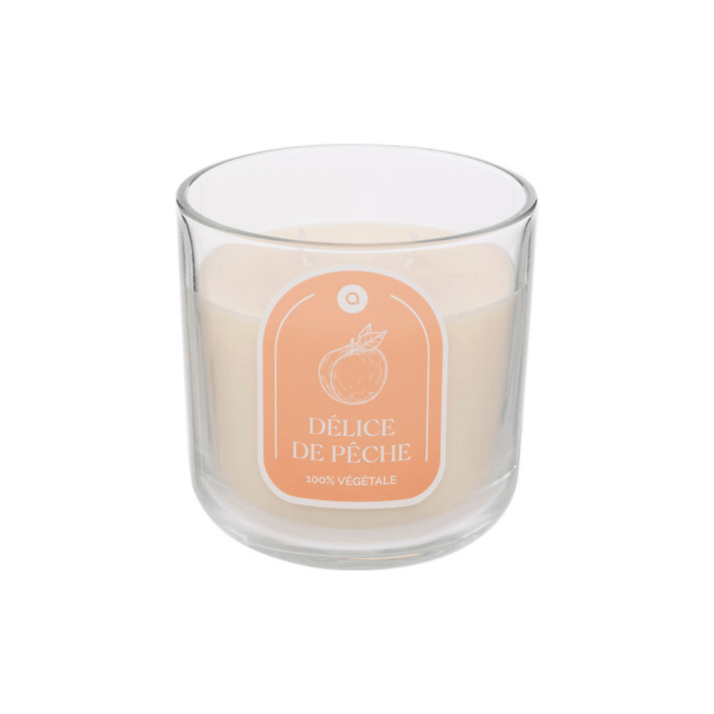 Alpha 55 Bougie Parfumée Floa Pêche en Pot de Verre