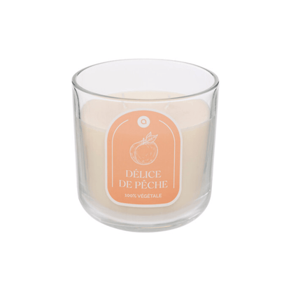 Alpha 55 Bougie Parfumée Floa Pêche en Pot de Verre