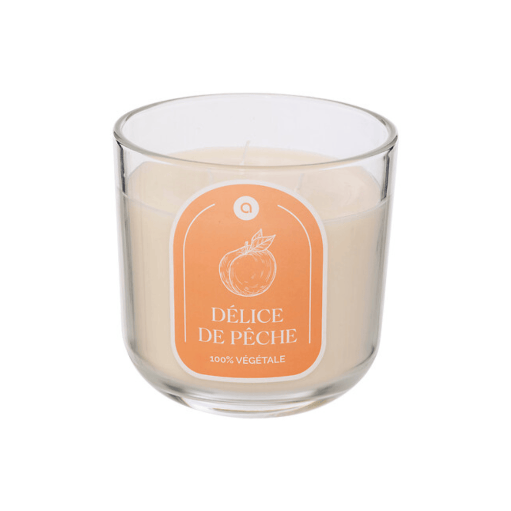 Alpha 55 Bougie Parfumée Floa Pêche en Pot de Verre